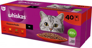 WHISKAS Klasyczne Posiłki Miks smaków - mokra karma dla kota - 40x85g