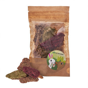 FACTORYHERBS Chipsy brzozowe ziołowo-warzywne - przysmak dla gryzoni i królika - 50g