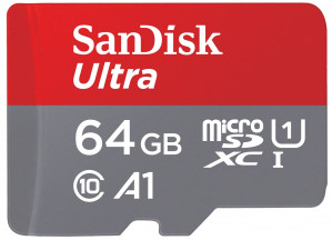 SANDISK ULTRA microSDXC 64 GB 120MB/s + ADAPTER