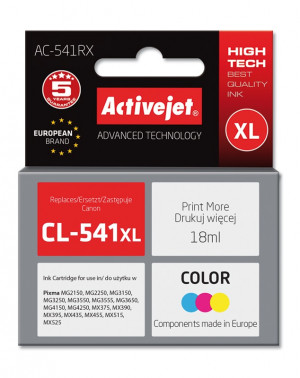 Activejet AC-541RX Tusz do drukarki Canon, Zamiennik Canon CL-541XL; Premium; 18 ml; kolor.