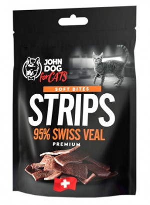John Dog Paski z cielęciny szwajcarskiej 95% 45g kot