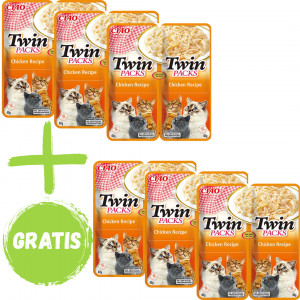 INABA Cat Twin Chicken - przysmak dla kota - 3x(2x40g) + GRATIS