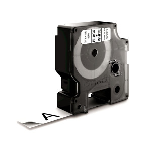 TAŚMA D1 - 19 mm x 5.5 m POLI , czarny / biały