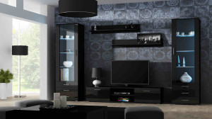 Zestaw meblowy SOHO 4 czarny/czarny połysk
