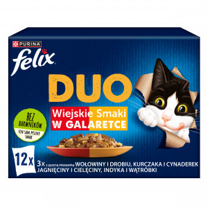 FELIX Fantastic Duo wiejskie smaki - mokra karma dla kota - 12x85g
