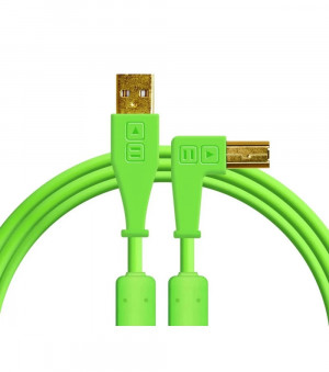 DJ TECHTOOLS - Chroma Cable USB 1.5 m- łamany- zielony