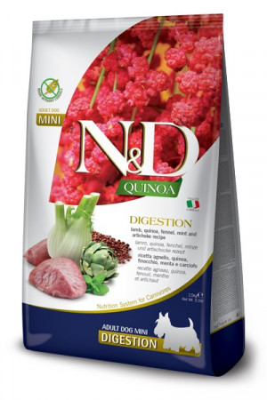 FARMINA N&D Quinoa Dog Digestion Adult Mini - sucha karma dla psa - 2,5 kg