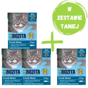 BOZITA Kawałki makreli w galaretce - mokra karma dla kota - 4x370g