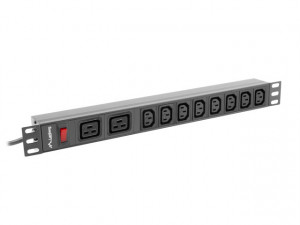 LANBERG LISTWA ZAS. RACK PDU (1U, 16A,2XC19,8XC13)