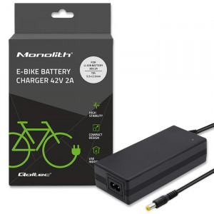 QOLTEC ŁADOWARKA DO BATERII ROWERU ELEKTRYCZNEGO
