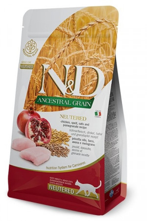Farmina N&D Ancestral Grain Neutered sucha karma dla kotów z kurczakiem 5kg