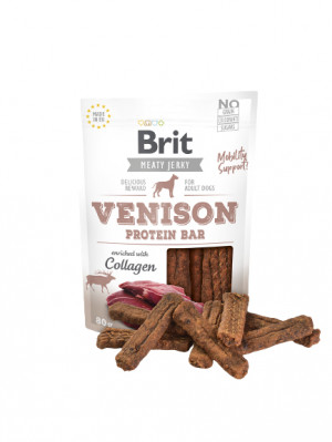 Brit Jerky Venison Protein Bar Dziczyzna - przysmak dla psa - 80g