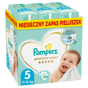 Pampers Pieluchy Premium Monthly Box S5 136