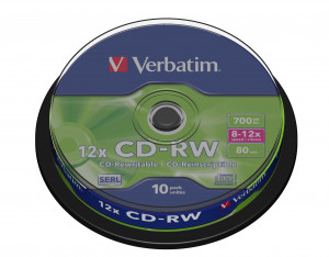 Verbatim CD-RW [ cake box 10 | 700MB | 12x ]