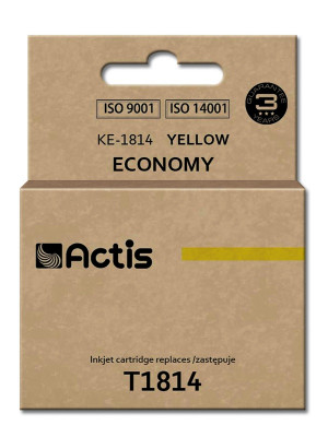 Tusz Actis KE-1814 do drukarki Epson, Zamiennik Epson T1814; Standard; 15 ml; żółty.