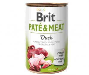 BRIT PATÉ & MEAT z kaczką - mokra karma dla psa - puszka - 400 g