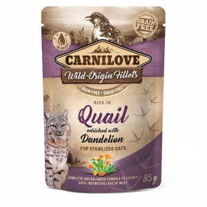 CARNILOVE Cat Pouch Quail & Dandelion - mokra karma dla kota - 85g