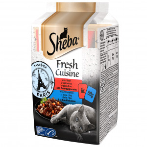 Sheba Sasz Sos Mini BiałaRyba/Woł 6x50g