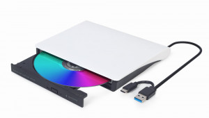 GEMBIRD NAGRYWARKA DVD, CD USB 3.1 SLIM CZARNO-BIA