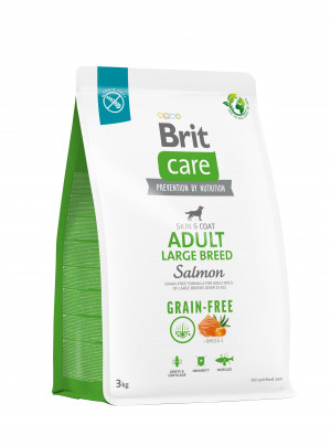 BRIT Care Grain-Free Adult Salmon Large Breed – sucha karma dla psa - 3 kg