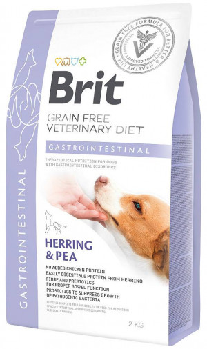 BRIT Grain Free Vet Diets Dog Gastrointestinal Śledź & Groszek - sucha karma dla psa - 2 kg