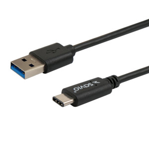 Kabel Savio CL-101 ( USB 3.0 A - USB 3.1 Typ C M-M 1m drut czarny )