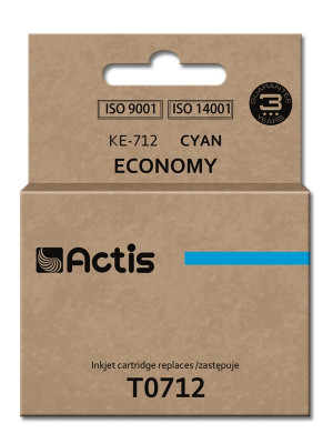 Actis KE-712 Tusz do drukarki Epson, Zamiennik Epson T0712, T0892, T1002; Standard; 13.5 ml; błękitny.