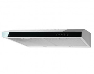 Okap podszafkowy AKPO WK-7 K GLASS 60 INOX/CZARNE SZKŁO (60 cm szer., stal nierdzewna, front czarne szkło)