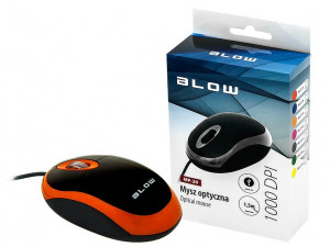 Mysz optyczna BLOW MP-20 USB pomarańczowa