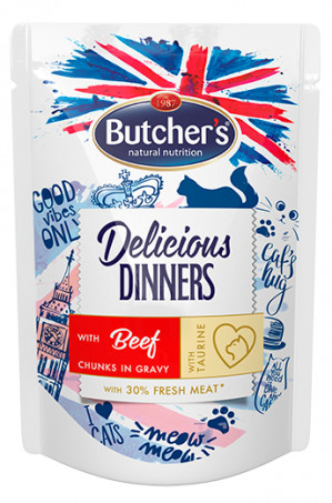 BUTCHER'S Classic Delicious Dinners wołowina w sosie - saszetka 100g