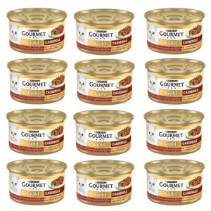 GOURMET GOLD mokra karma dla kota z kaczką i indykiem 12x85g