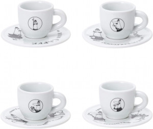 Bialetti Zestaw 4 filiżanek i spodków 50ml