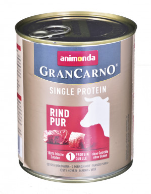 ANIMONDA GranCarno Single Protein: wołowina - mokra karma dla psa - 800g