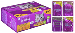 WHISKAS Drobiowa uczta w galaretce - mokra karma dla kota - 80x85 g