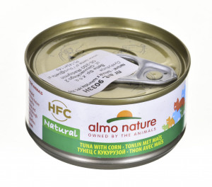 ALMO NATURE HFC Natural Tuńczyk z kukurydzą - mokra karma dla kota - puszka 70g