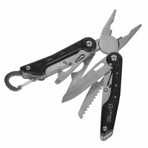 Multitool AZYMUT Turon - 10 narzędzi + karabińczyk +kabura do pasa (H-P224108)