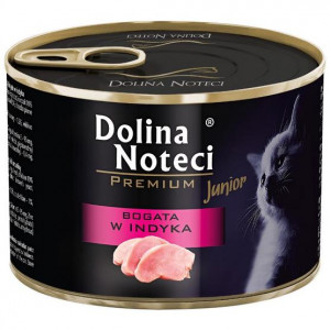 DOLINA NOTECI Premium Junior bogata w indyka - mokra karma dla kota - 185g