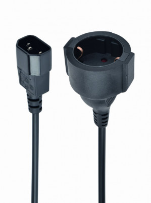 Gembird adapter zasilania IEC320 C14 -> SCHUKO (F) na kablu 15 cm