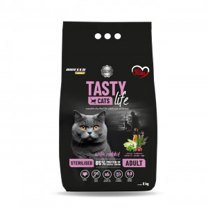 BIOFEED Tasty Cats Life Sterilised With Rabbit - sucha karma dla kota - 8kg