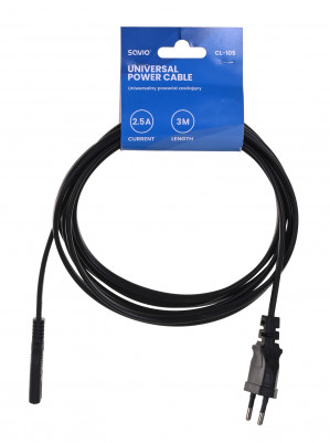 Savio kable zasilający płaski ósemka 3 m cl-105 cl-105