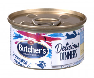 BUTCHER'S Classic Delicious Dinners z tuńczykiem i rybą morską - puszka 85g