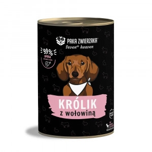 PAKA ZWIERZAKA Seventh Heaven Królik i wołowina - mokra karma dla psa - 400g