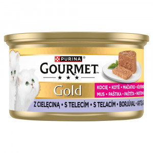PURINA Gourmet Gold Kitten Mus z cielęciną - mokra karma dla kota - 85g