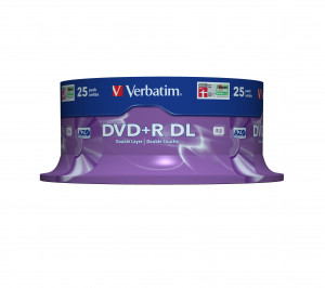 Dvd+r verbatim double layer 8.5gb 8x matt silver sp 25szt 43757