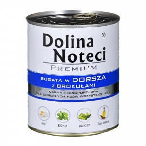 DOLINA NOTECI Premium bogata w dorsza z brokułami - mokra karma dla psa - 800 g