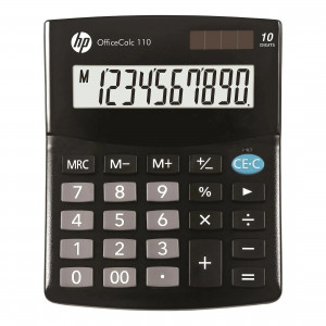 HP Kalkulator biurowy HP OC 110/INT BX, 10-cyfr. wyświetlacz, 125x101x33mm, czarny