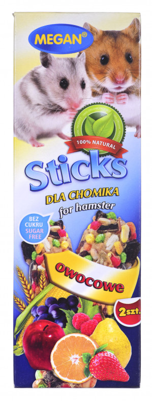 MEGAN Sticks kolby dla chomika owocowe - kolby dla chomików - 2 szt.
