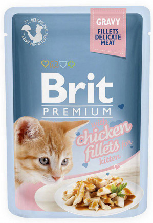 BRIT Premium Kitten Chicken Fillets - mokra karma dla kota - 85 g