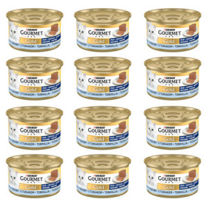 GOURMET GOLD Mus z tuńczykiem - mokra karma dla kota - puszka - 12x85g
