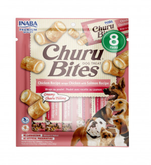 INABA Churu Bite Kurczak i łosoś - przysmak dla psa 3x(8x12 g) + 8x12 g GRATIS!